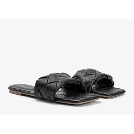Papuci Chimmie țesute negru 2