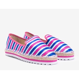 Espadrile cu dungi roz Ottawa albastru marin 1