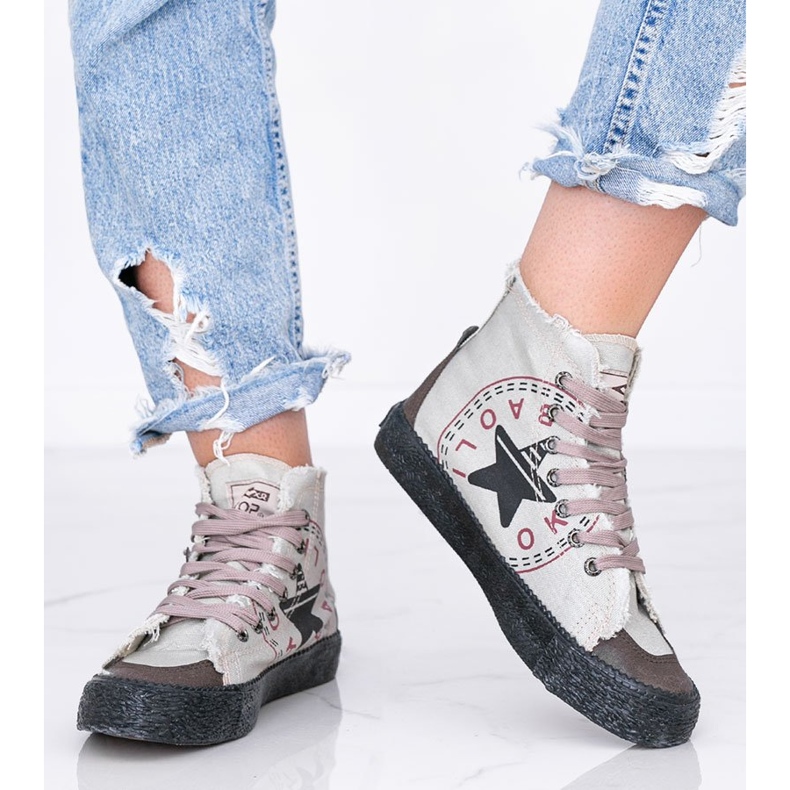 BM Adidași gri de gleznă pentru femei Nadi 1