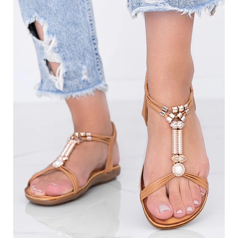 Sandale maro de dama Liva 1