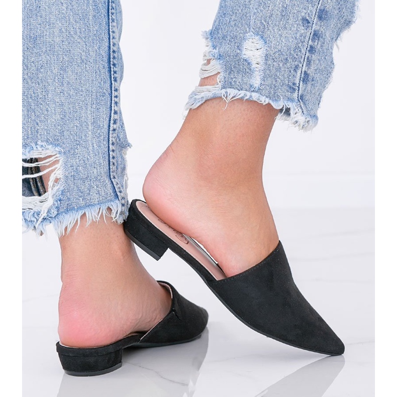 Sandale negre cu toc de la Santiago negru 1