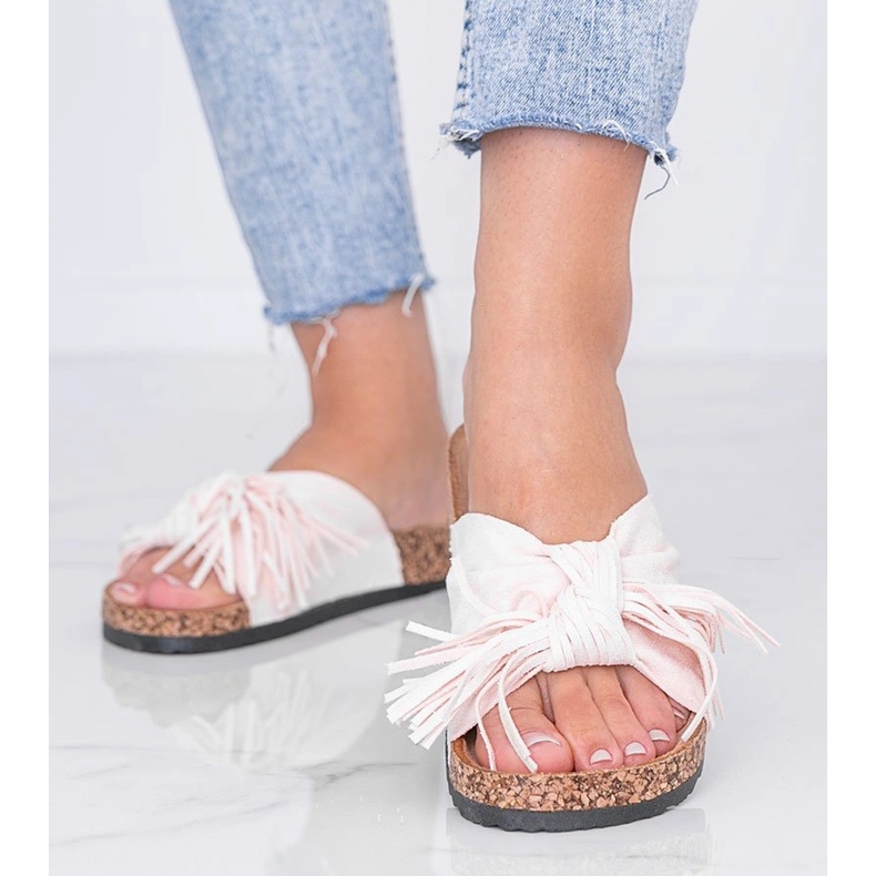 Papuci bej pe talpa de plută Crys 1