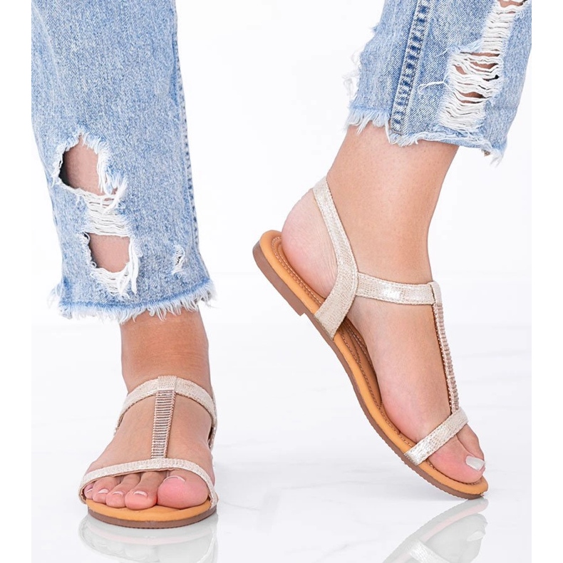 Sandale dama olografice bej Igi 1