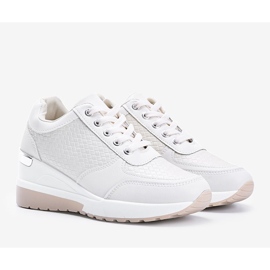 Adidași de culoare bej, cu model Dianne împletit 1