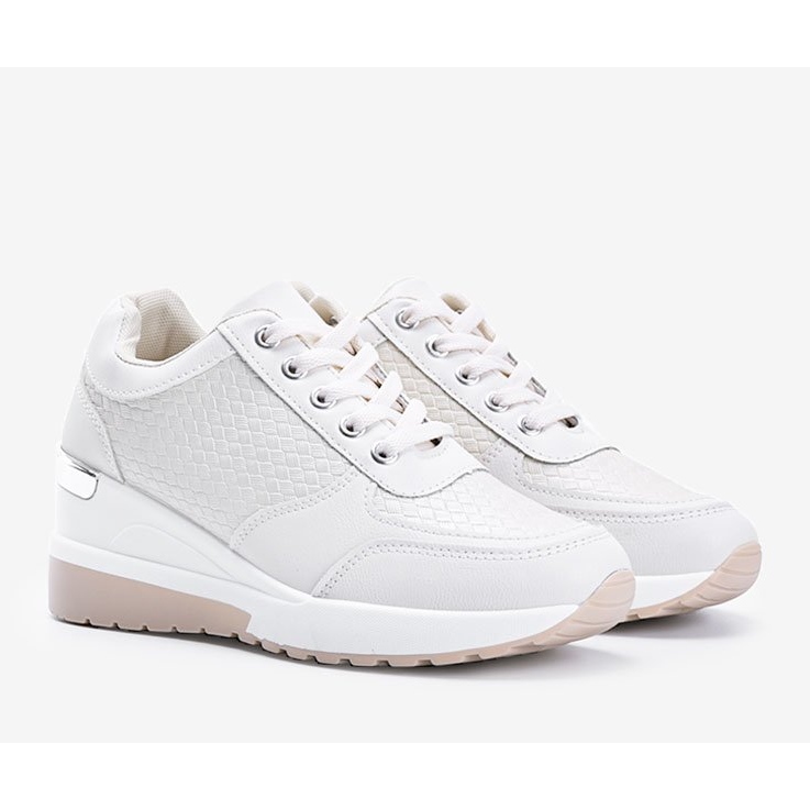 Adidași de culoare bej, cu model Dianne împletit 1