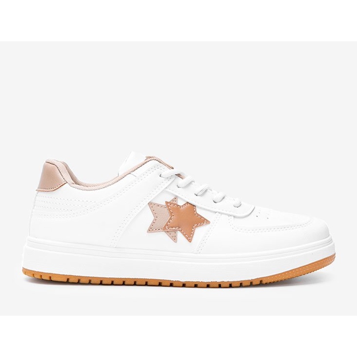 BM Adidași albi și maro cu stele Polja 1 BM Adidași albi și maro cu stele Polja 1