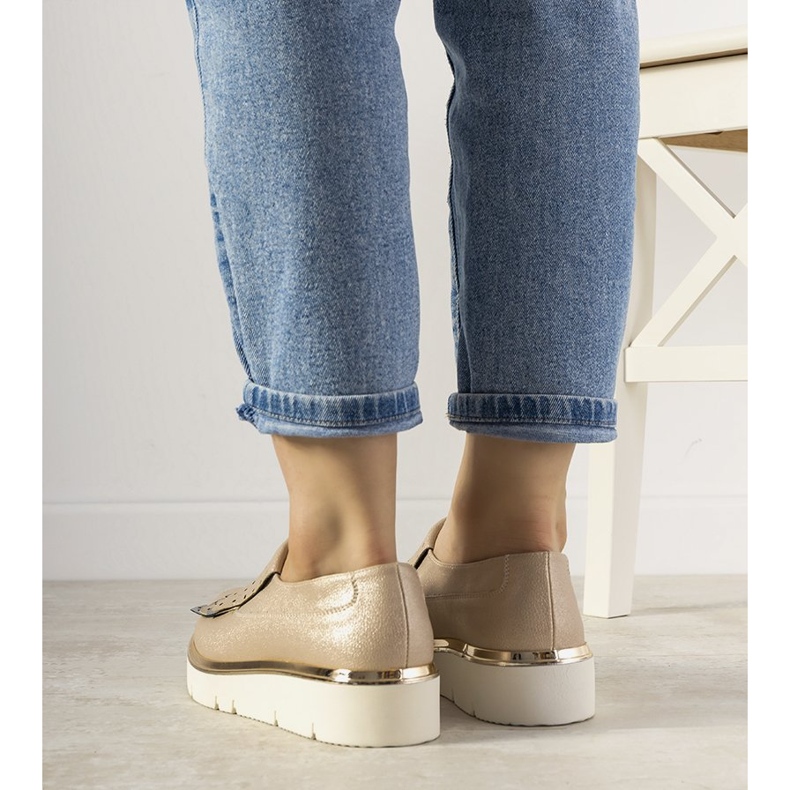 Încălțăminte argintie cu știfturi GF-FD9 de aur 2