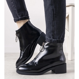 Ghete negre cu fermoar Grunge negru 1