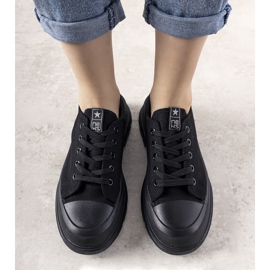 Adidași negri pe talpa Beat groasă negru 1