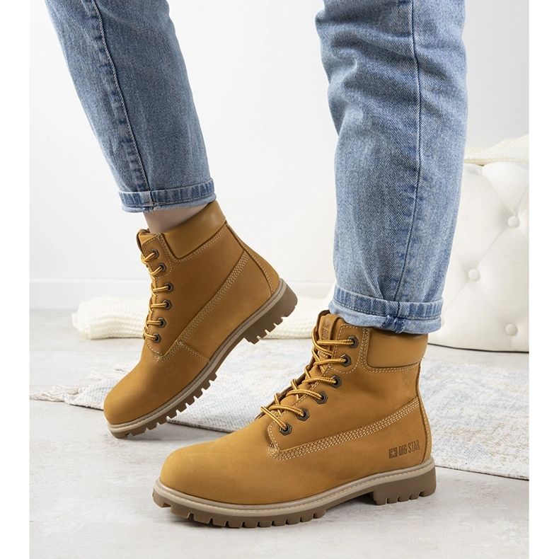 Cizme de drumeție pentru femei Big Star Amitee camel maro 1