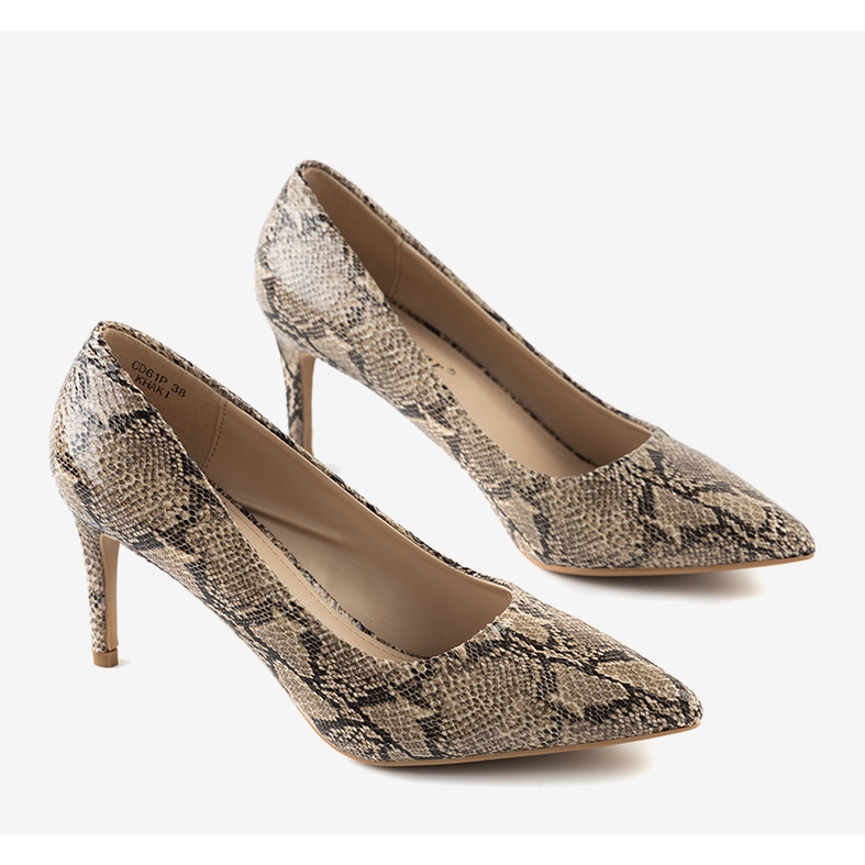 BM Pompele maro în modelul de piele de șarpe Nickle 1