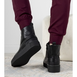 Cizme negre cu platformă Nazario negru 1