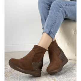 Adidași maro cu inserție de piele de șarpe Garibay 1 Adidași maro cu inserție de piele de șarpe Garibay 1