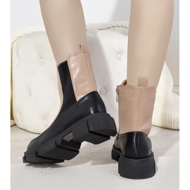 Cizme negre și roz pe o talpă groasă Lynne bej negru 1