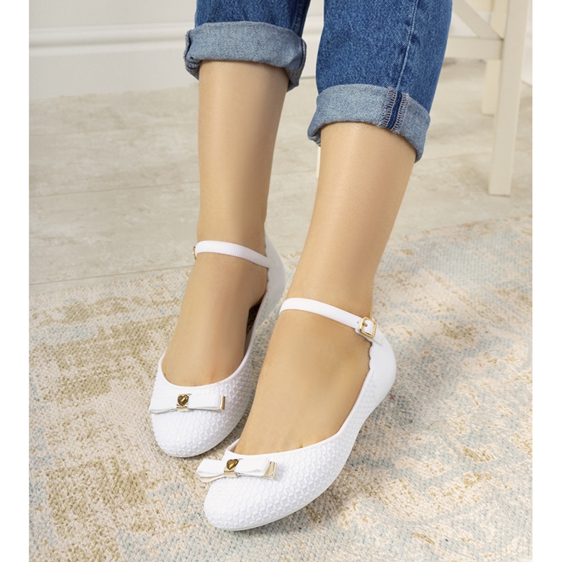 Balerini albi de damă Heather 1 Balerini albi de damă Heather 1