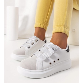 Tenisi de damă Herrick albi și argintii 1 Tenisi de damă Herrick albi și argintii 1