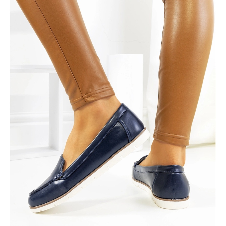 Mocasini de damă bleumarin de la Montez albastru 1