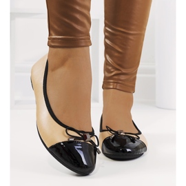 Balerini Bej Prieto pentru dama negru 1 Balerini Bej Prieto pentru dama negru 1