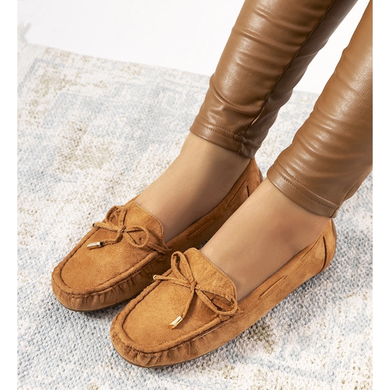 Mocasini Wilma camel maro 2