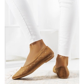 Balerini de damă Kaila camel maro 1