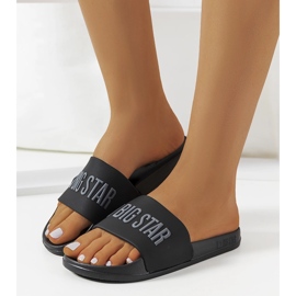 Papuci negri dama Big Star FF274A200 906 negru 1 Papuci negri dama Big Star FF274A200 906 negru 1