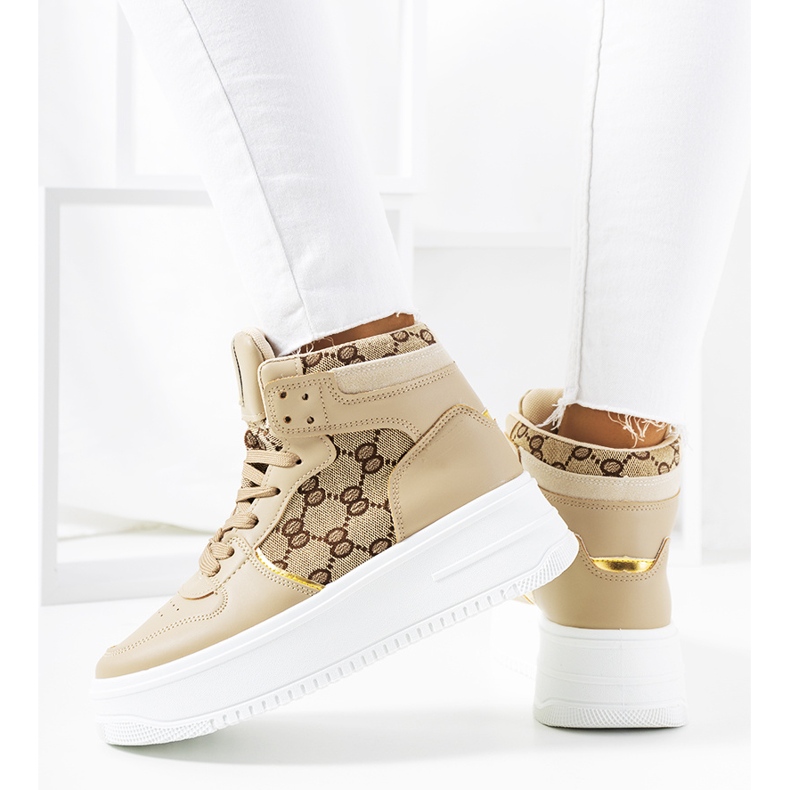 Tenisi bej pe platforma Dennis 1