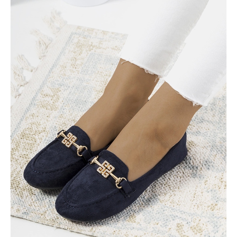 Mocasini bleumarin cu catarama Cardoso albastru 1