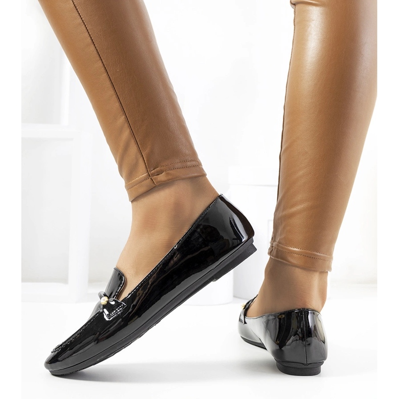 Mocasini Black Poppy din piele lacuita negru 2 Mocasini Black Poppy din piele lacuita negru 2