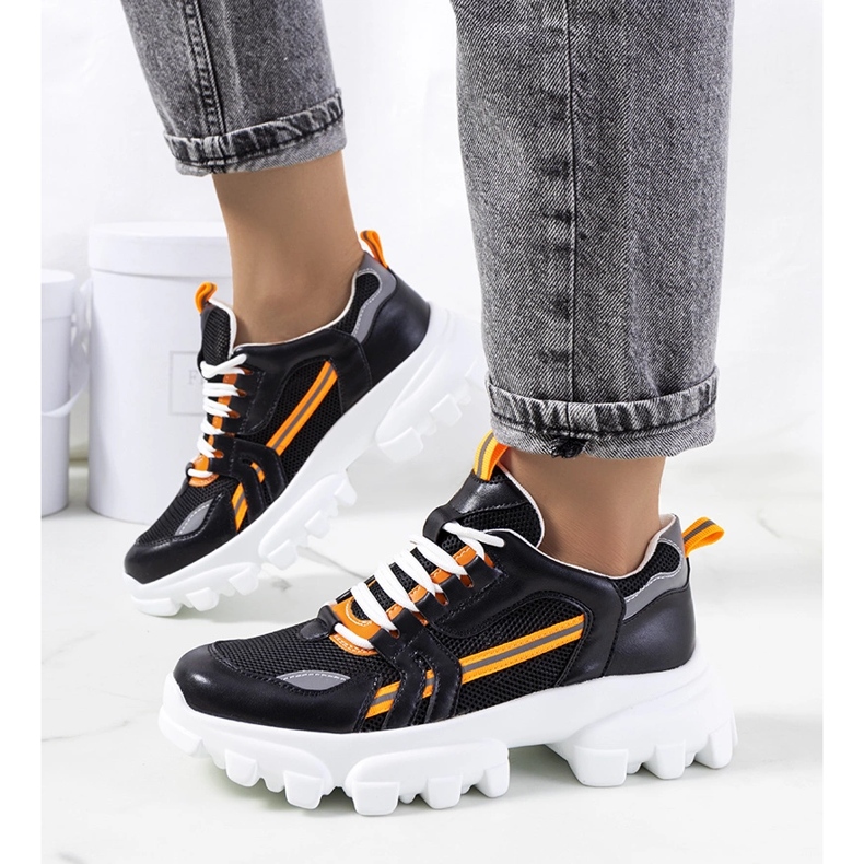 Adidași Bernier de damă de culoare neagră negru 1