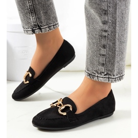 Mocasini negri cu catarama Castor negru 1 Mocasini negri cu catarama Castor negru 1