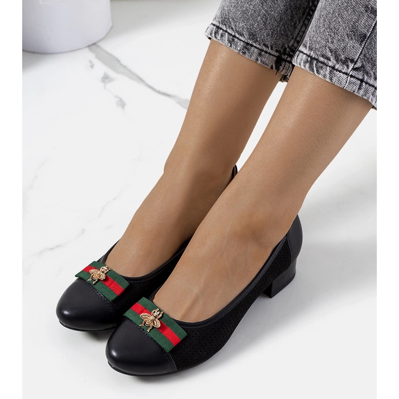 Pompe Seema negre ajurate negru 1