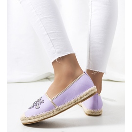 PA1 Espadrile violet cu zirconii cubici.Block 2