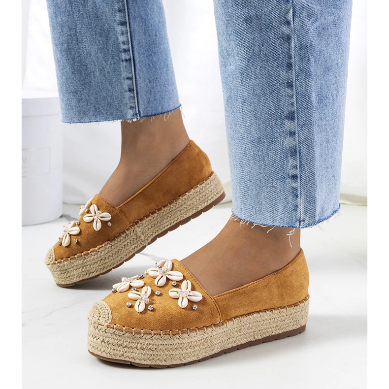 Espadrile maro pe platforma Paffen 1