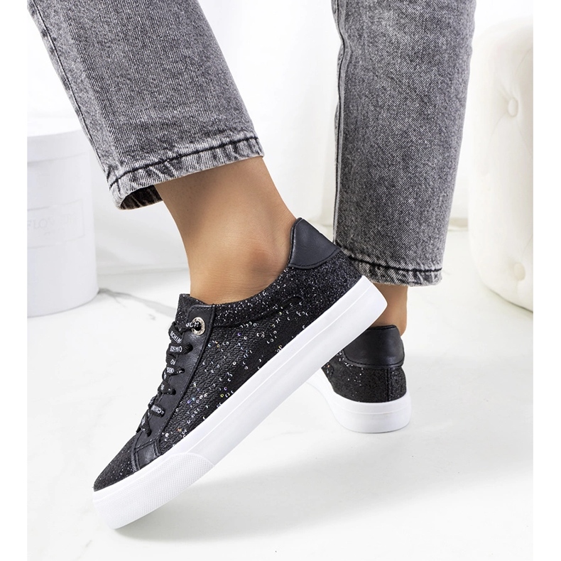 Tenisi Kramer negri strălucitori negru 1