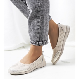 Balerini Mirjam din piele bej 1