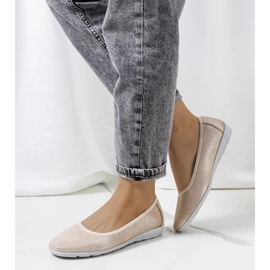 Balerini Elmas din piele bej 1