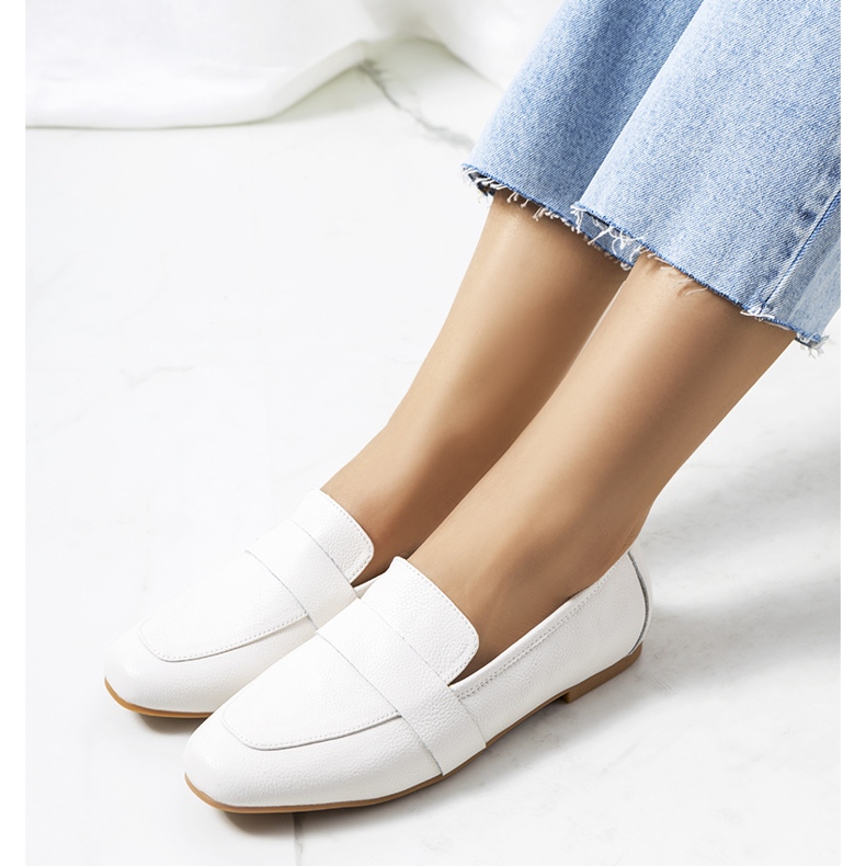 Pantofi de dama Maple din piele alba 1