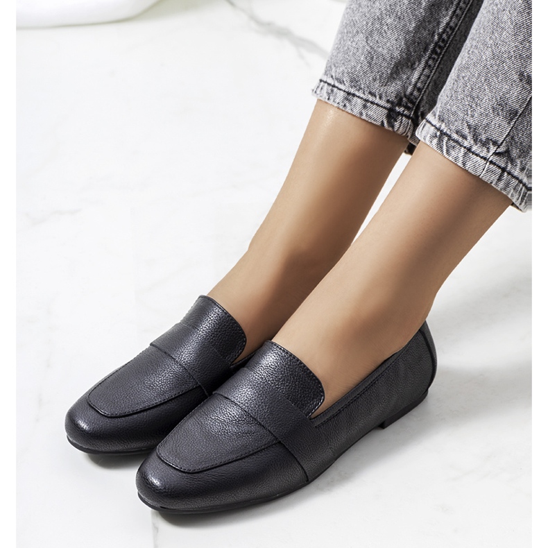 Pantofi Maple dama piele neagra negru 1