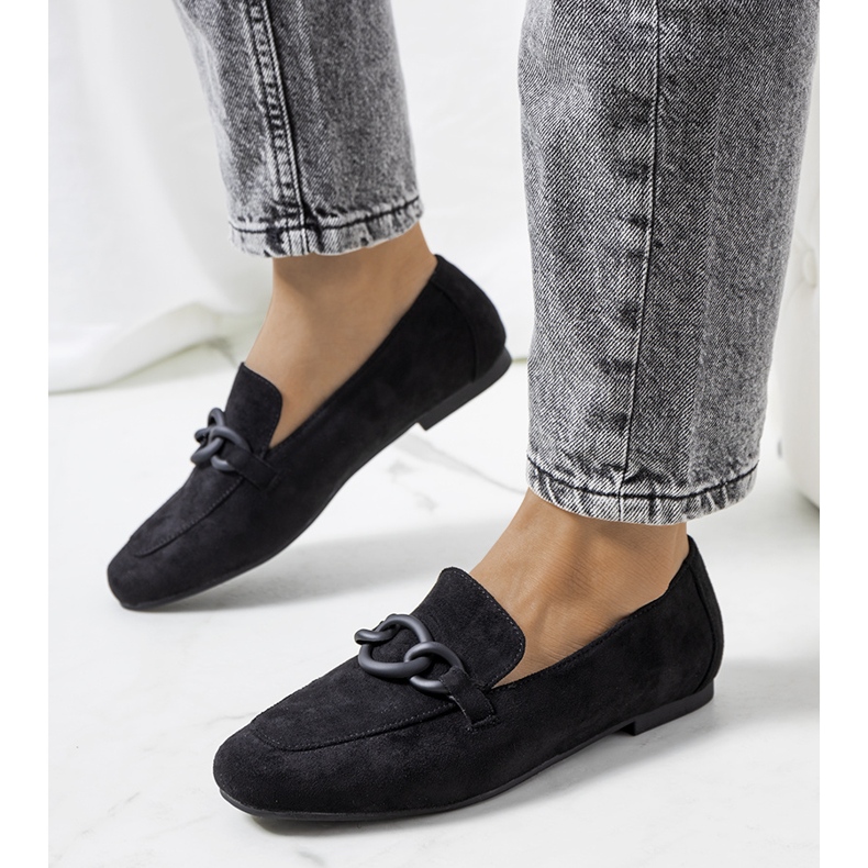 Pantofi din piele neagra de la Dante negru 1