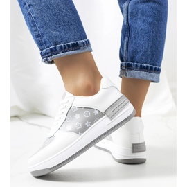 Adidași de damă Djenna albi și gri 1 Adidași de damă Djenna albi și gri 1