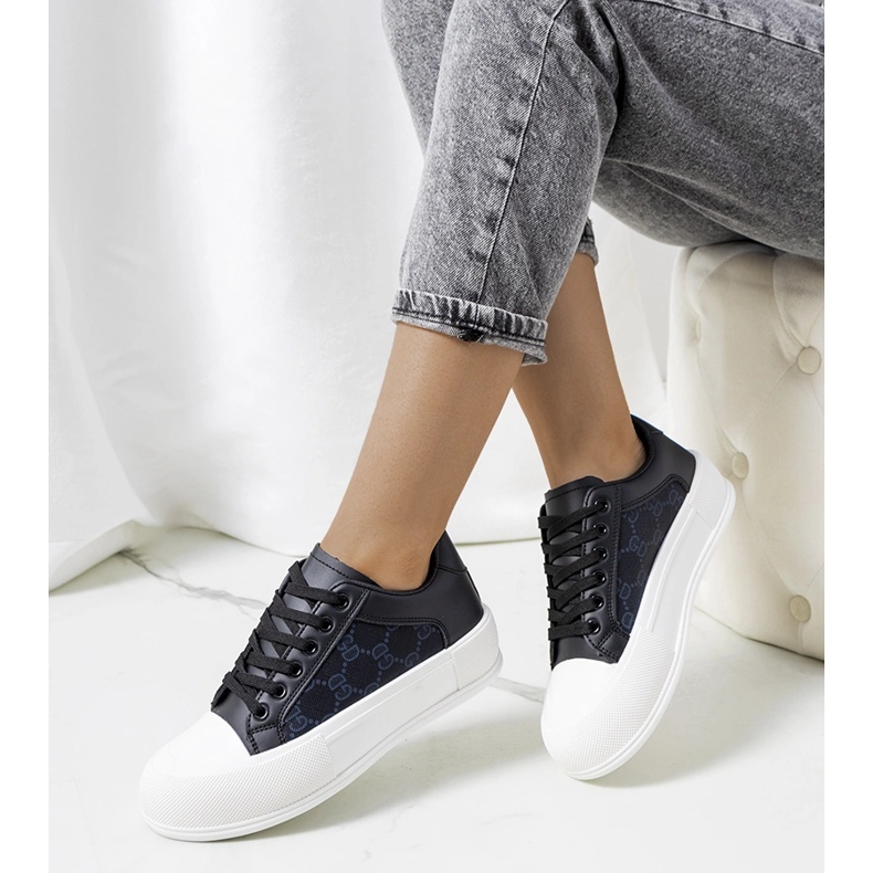 Tenisi negri pe platforma Birkett negru 1