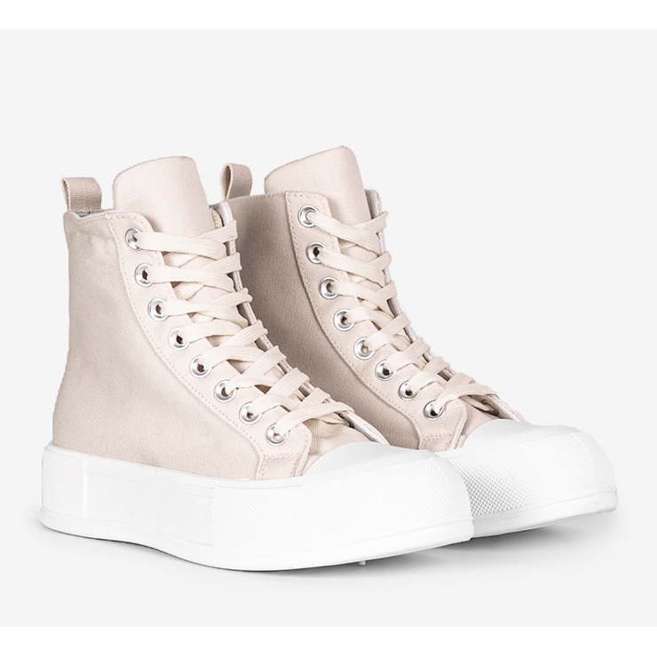 Adidași bej pe o talpă înaltă Natasha 1