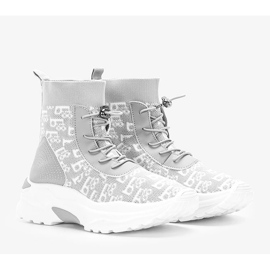 Tenisi Erma de damă gri alb 1