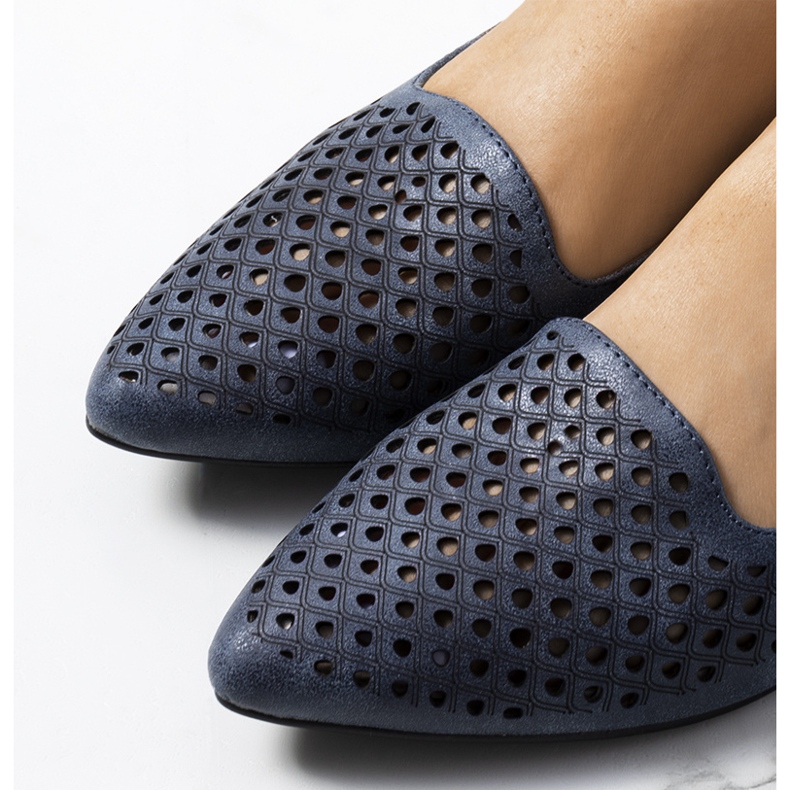 Mocasini ajurati Jarrett bleumarin albastru 1