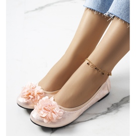 Balerini metalizat roz Duff 1