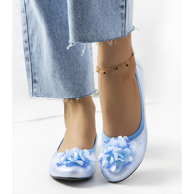 Balerini duff metalizat albastru 1