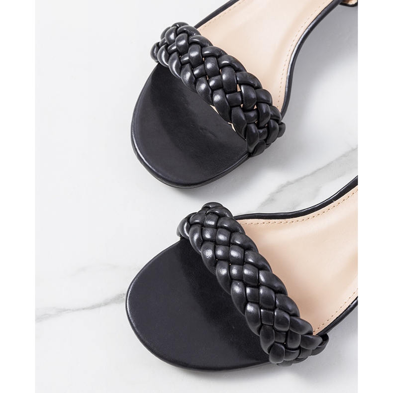 Sandale negre pe postul Margo negru 1