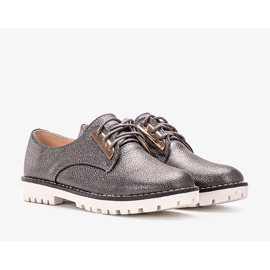 Pantofi negri stralucitori pentru copii Runa negru 1