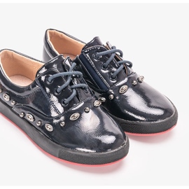 Balerini lacuiti Fatna bleumarin pentru copii albastru 1