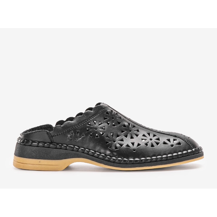 Papuci negri ajurati de la Fernandes negru 1